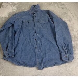 Vintage Five Brother Long Sleeve Flannel Shirt Men's Size XL Blue